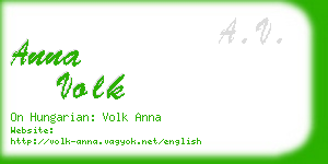 anna volk business card